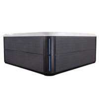 AWT outdoor hot tub IN-804 extreme Sterling Silver 220x186 gray, with heat pump