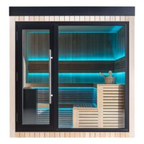 AWT THE CUBE X4 Hemlock, EOS Cubo 9KW exteriérová sauna 235x235