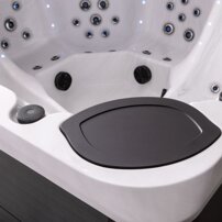 AWT outdoor hot tub IN-804 extreme Sterling Silver 220x186 gray, with heat pump