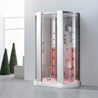 Parný sprchový box + infračervená kabína D25, 1600x900x215cm
