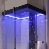 Parný sprchový panel Repabad Halifax, 197,5/207,5/219,5 x 29 x 14cm