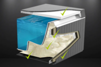 Mirna SK 60 Deep plavecký bazén s protiprúdom, 592 x 235 x 154 cm