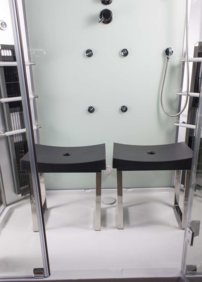 Parný sprchový box + infračervená kabína D90, 145x90x215cm