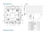 Komerčná vírivka s prelivom Riverflow a systémom pieskovej filtrácie