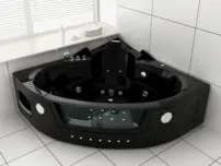 Bellago Hydromasážna vaňa NR142B 140x140x62, čierna