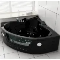 Bellago Hydromasážna vaňa NR142B 140x140x62, čierna