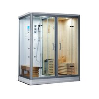 Parná kabína s fínskou saunou A-200 biela 180x100x220