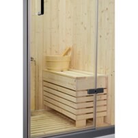 Parná kabína s fínskou saunou A-200 biela vľavo 180x100x220