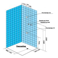 Parná kabína s fínskou saunou A-200 biela vľavo 180x100x220