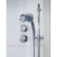 Parná kabína s fínskou saunou A-200 biela vľavo 180x100x220