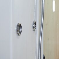 Parná kabína s fínskou saunou A-200 biela vľavo 180x100x220