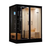Parná kabína s fínskou saunou A-200 čierna 180x100x220