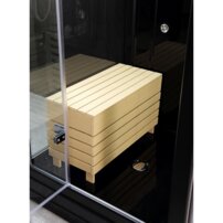 Parná kabína s fínskou saunou A-200 čierna 180x100x220