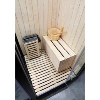 Parná kabína s fínskou saunou A-200 čierna vľavo 180x100x220