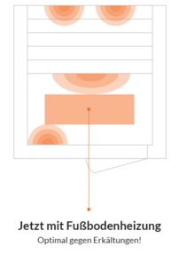Solo Prima Hemlock Tiefe, 93 x 107 x 194 cm - infrasauna