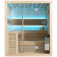 Sauna AWT B1102C Hemlock 180x150, 9 kW  TheWall Bi-O