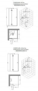 AWT LD108F15 parná kabína 90x90