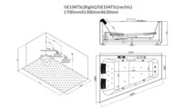 AWT GE104TSL 170x130 vpravo, hydromasážna vaňa