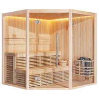 Sauna AWT E1801XL, 200x200, borovica, Harvia 9Kw Cilindro